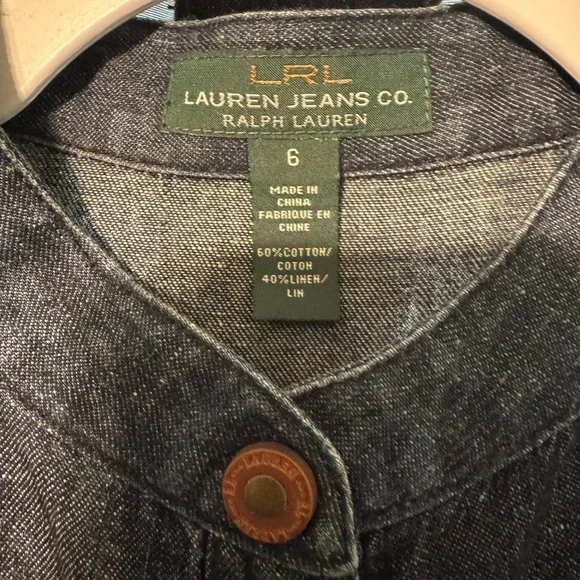 Lauren Ralph Lauren 6 Denim Shirt Dress Midi Shift Sheath Knee Lengths W/Belt - Picture 7 of 13